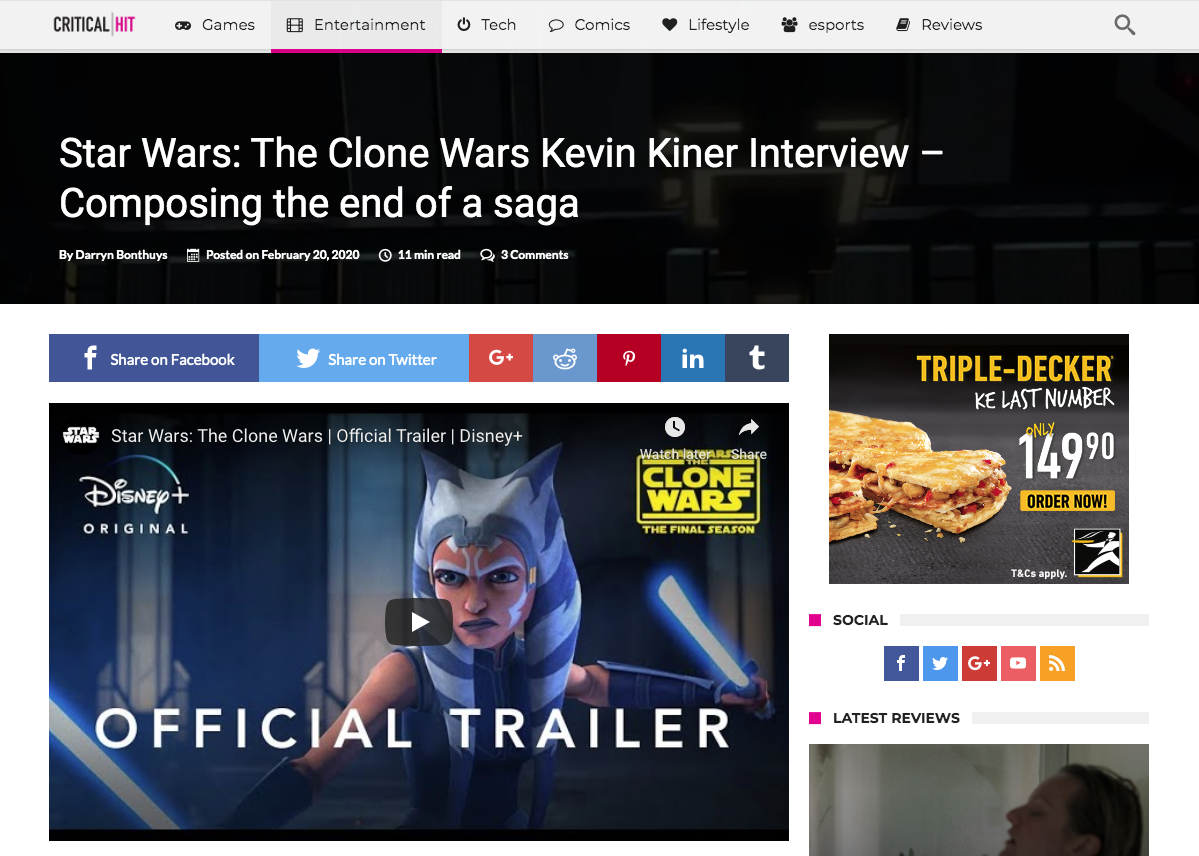 Star Wars: The Clone Wars Kevin Kiner Interview – Composing the end of a saga