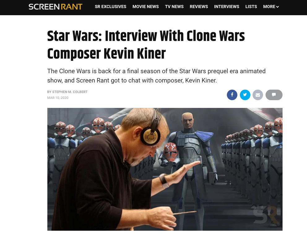 HERO COMPLEX EXCLUSIVE: Composer Kevin Kiner discusses 'Star Wars