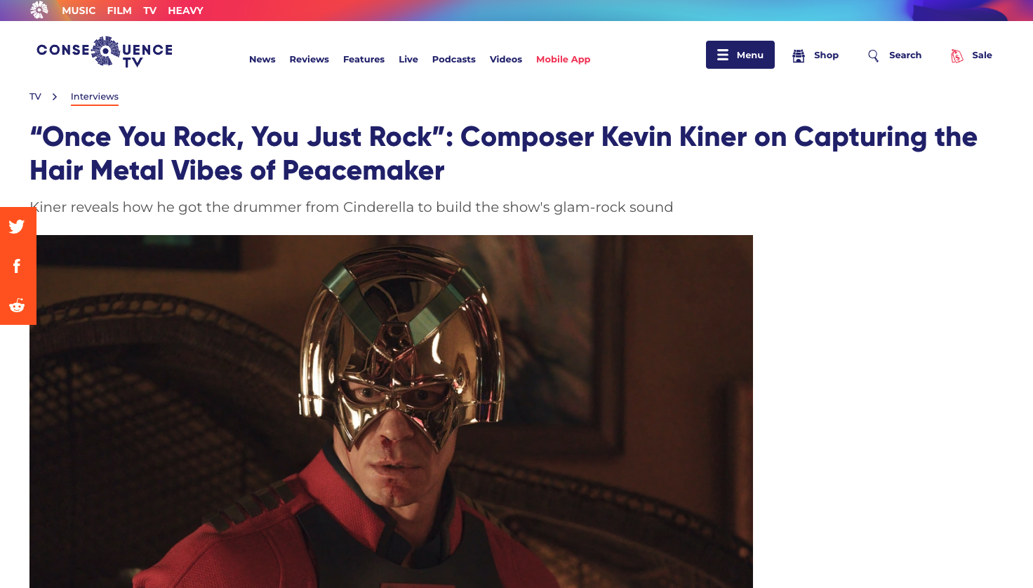 “Once You Rock, You Just Rock”: Composer Kevin Kiner on Capturing the Hair Metal Vibes of Peacemaker
