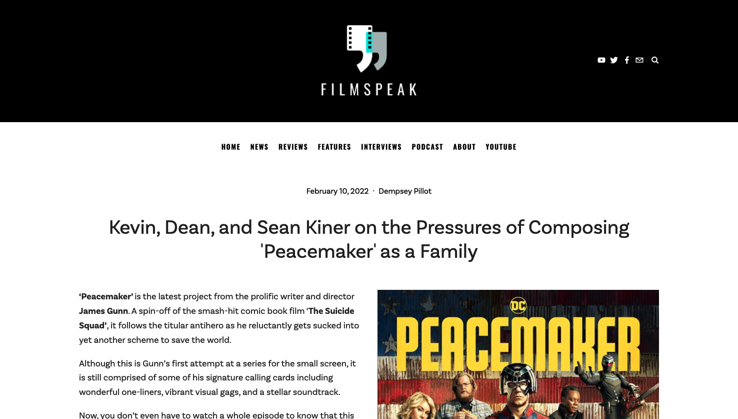 Kevin, Dean, and Sean Kiner on the Pressures of Composing ‘Peacemaker’ as a Family
